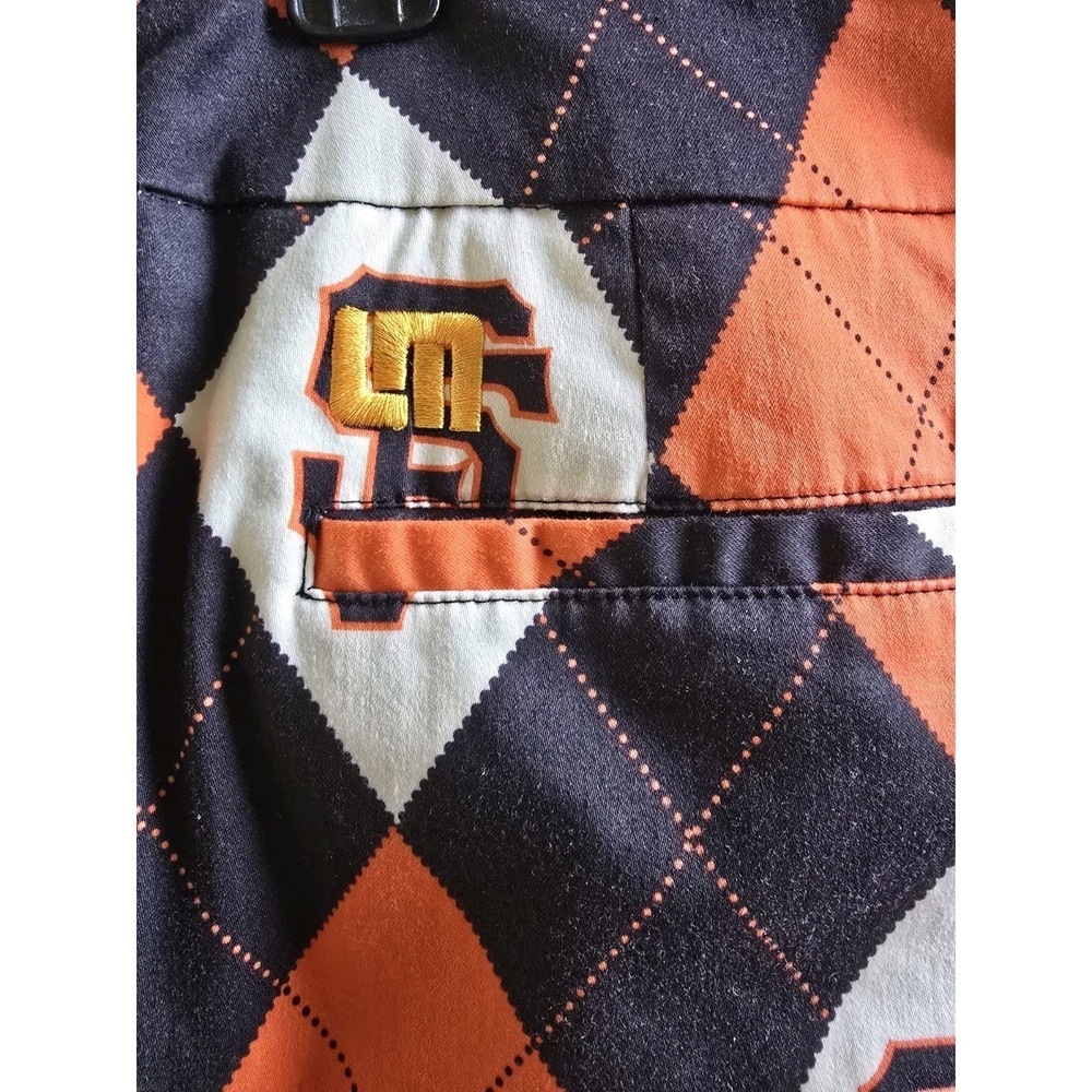 Loudmouth Ladies Performance Golf Skort Argyle Plaid Sz 2 San Francisco Giants - Picture 3 of 10